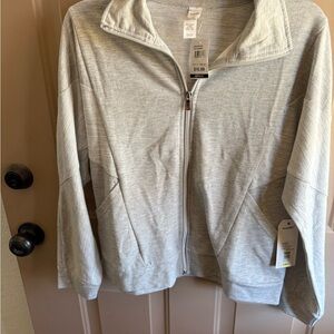 Three Hearts Light Gray Zip-Up Jacket